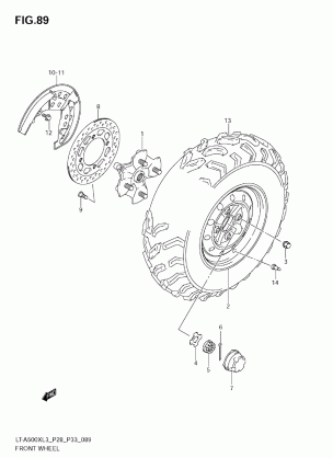 FRONT WHEEL (LT-A500XL3 E33)