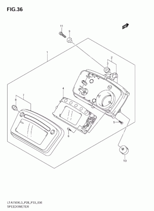 SPEEDOMETER (LT-A750XZL3 E33)