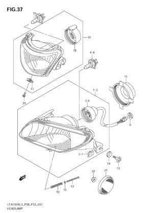 HEADLAMP (LT-A750XL3 E28)