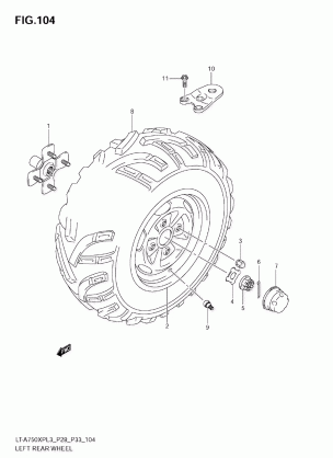 LEFT REAR WHEEL (LT-A750XPL3 E33)