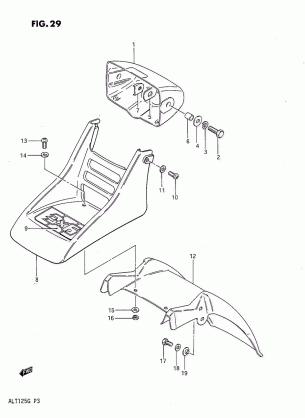 HEADLAMP HOUSING - FRONT FENDER (MODEL G)