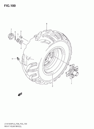 RIGHT REAR WHEEL (LT-A750XPL3 E33)