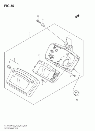 SPEEDOMETER (LT-A750XPL3 E28)