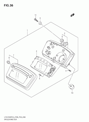 SPEEDOMETER (LT-A750XPL3 E33)