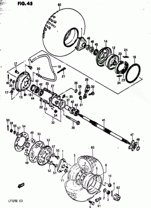 REAR WHEEL (MODEL E)