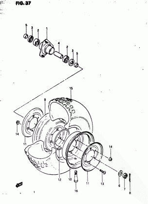 FRONT WHEEL (MODEL D)