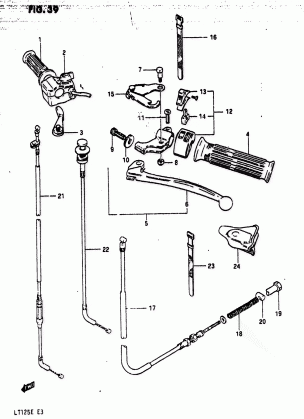 HANDLE SWITCH - CONTROL CABLE (MODEL D)