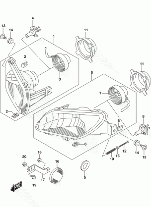 HEADLAMP (LT-A400FL8 P28)