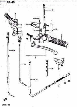 HANDLE SWITCH - CONTROL CABLE (MODEL E)