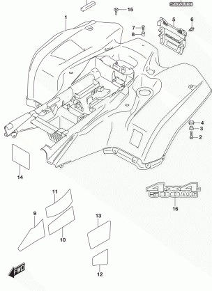 REAR FENDER (LT-A500XL8 P33)