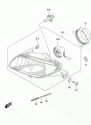 HEADLAMP (LT-A500XPBL8 P03)