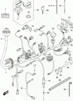 WIRING HARNESS (LT-A500XPBL8 P33)