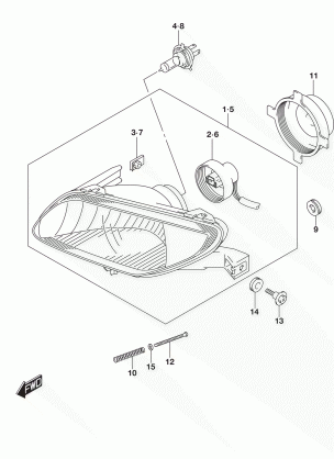 HEADLAMP (LT-A500XPBL8 P28)