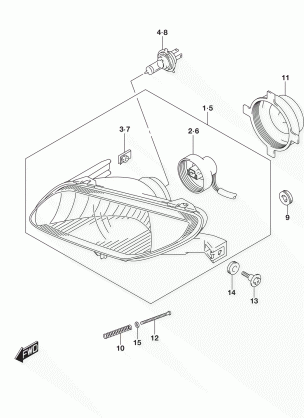 HEADLAMP (LT-A500XPBL8 P33)