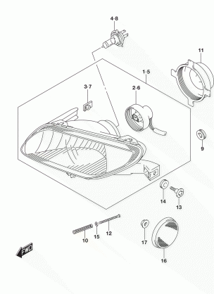 HEADLAMP (LT-A500XPL8 P28)