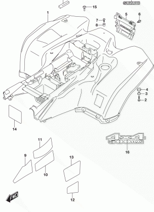 REAR FENDER (LT-A500XPL8 P33)