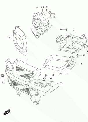 FRONT GRILLE (LT-A500XPBL8 P03)