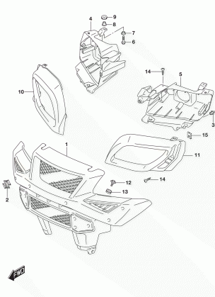 FRONT GRILLE (LT-A500XPBL8 P28)