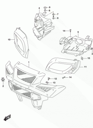 FRONT GRILLE (LT-A500XPBL8 P33)