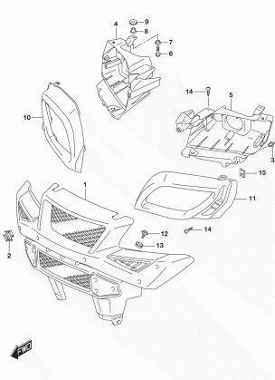 FRONT GRILLE (LT-A500XPL8 P03)