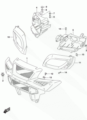 FRONT GRILLE (LT-A500XPL8 P33)