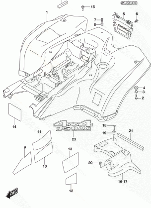 REAR FENDER (LT-A750XPBL8 P33)