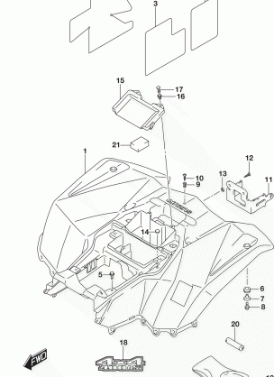 REAR FENDER (LT-A400FL7 P28)