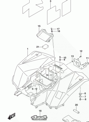 REAR FENDER (LT-A400FL7 P33)