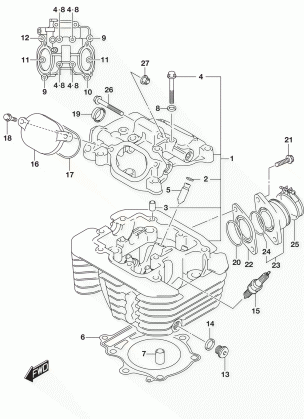 CYLINDER HEAD (LT-A400FL7 P33)