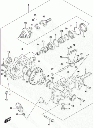 FINAL BEVEL GEAR (FRONT) (LT-A400FL7 P28)