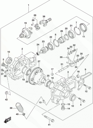 FINAL BEVEL GEAR (FRONT) (LT-A400FL7 P33)