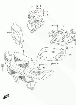 FRONT GRILLE (LT-A500XL7 P28)