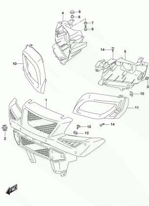 FRONT GRILLE (LT-A500XL7 P33)