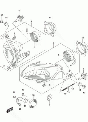 HEADLAMP (LT-A400FL7 P28)