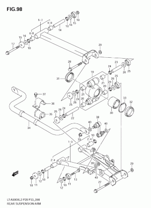 REAR SUSPENSION ARM (LT-A500XZ E28)