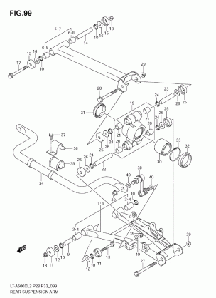 REAR SUSPENSION ARM (LT-A500XZ E33)