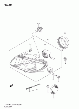 HEADLAMP (LT-A500XPZL2 E28)