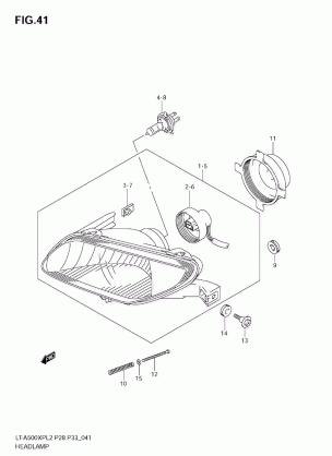 HEADLAMP (LT-A500XPZL2 E33)