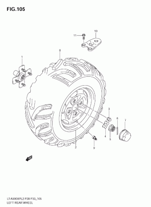 LEFT REAR WHEEL (LT-A500XPZL2 E33)