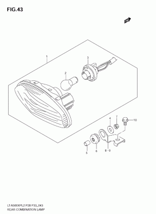 REAR COMBINATION LAMP (LT-A500XPL2 E33)