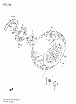 FRONT WHEEL (LT-A750X L2 E28)