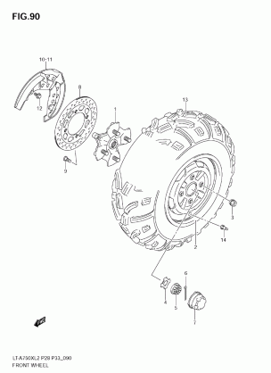 FRONT WHEEL (LT-A750X L2 E33)