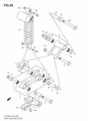 REAR CUSHION LEVER (LT-Z400L2)