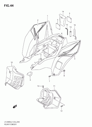 REAR FENDER (LT-Z400L2)