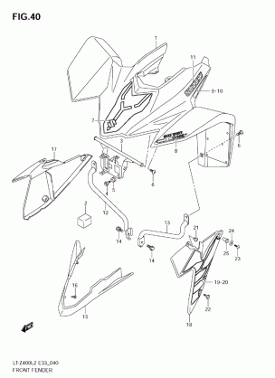 FRONT FENDER (LT-Z400ZL2)