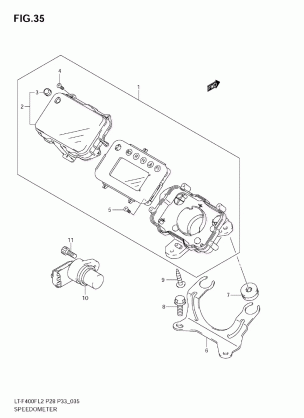 SPEEDOMETER (LT-F400F E33)