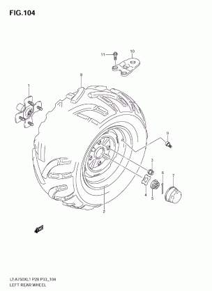 LEFT REAR WHEEL (LT-A750XL1 E33)