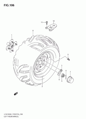 LEFT REAR WHEEL (LT-A750XZL1 E33)