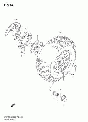 FRONT WHEEL (LT-A750XL1 E33)