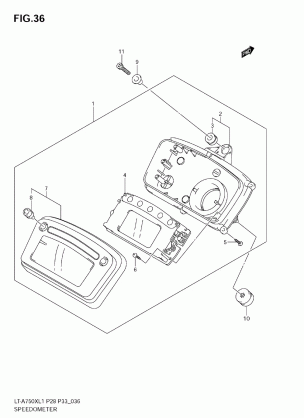 SPEEDOMETER (LT-A750XL1 E33)